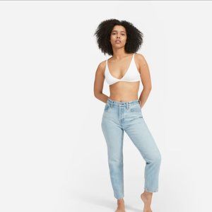 Everlane White Triangle Bralette Size Small